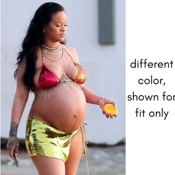 Black and Silver Sequin Skirt - Picture 4 of 4